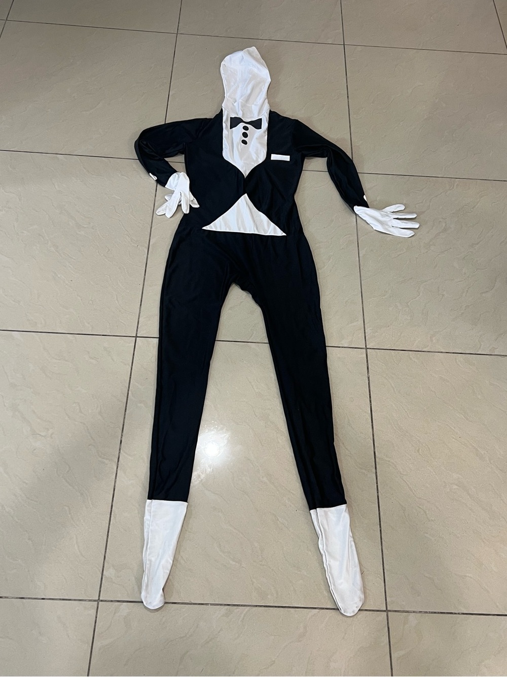 Slenderman Costume Morphsuit Tuxedo full Bodysuit size large